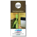.020 White PVC Plastic Door & Shower Hanger (3.5"x8"), Full Color